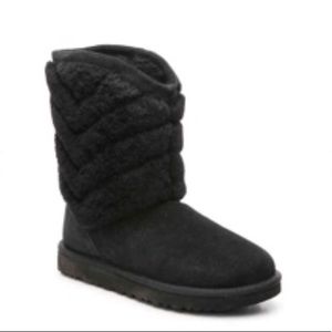 furry black ugg boots
